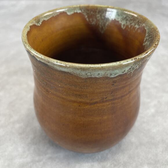 Van Briggle 1920s Art Pottery Brown Glaze Ceramic Miniature Cabinet Vase 3.5" - Picture 2 of 6